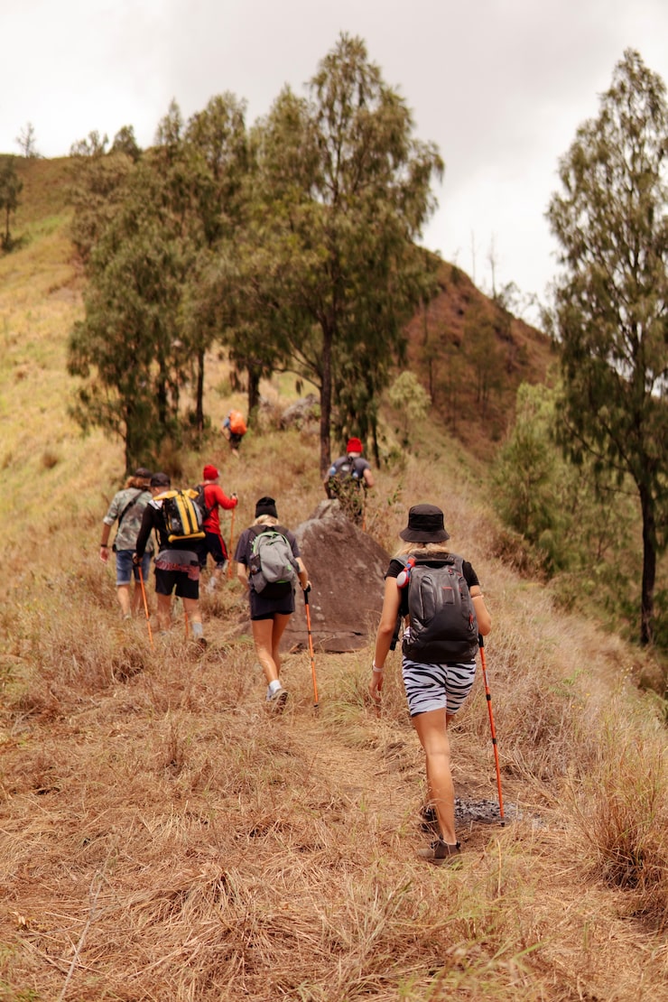 um grupo de pessoas caminhando na caminhada bali 72229 1531